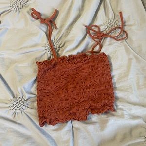 Burnt orange crop top size small